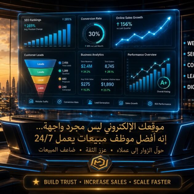 خدمات تصميم و تطوير المواقع الالكترونية الاحترافية و الذكية